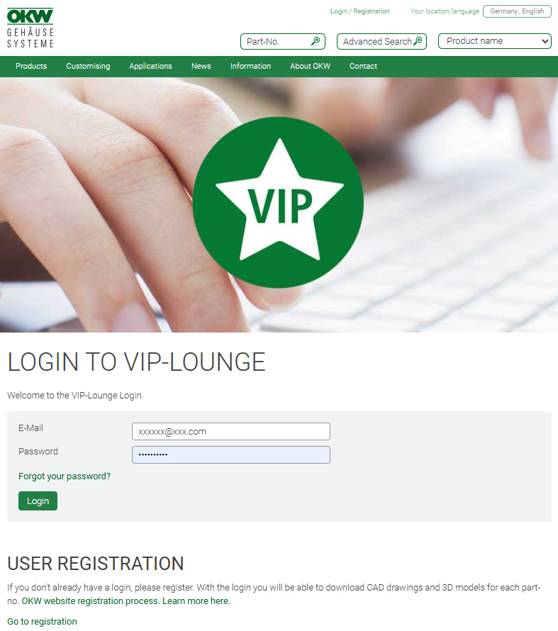 Login and registration