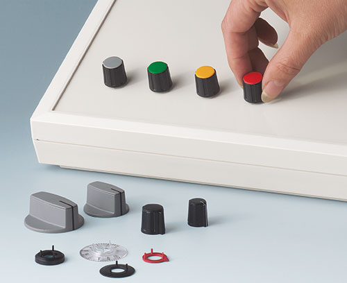Combinations knobs with accessories, e.g. covers, disks etc.