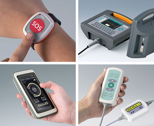 Handheld and wearable enclosures for medical electronics