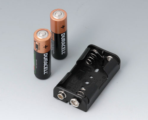 Battery Holder Mignon AA by Socket Mounting Holder Battery 60x16x15mm ra.55mm 4st 