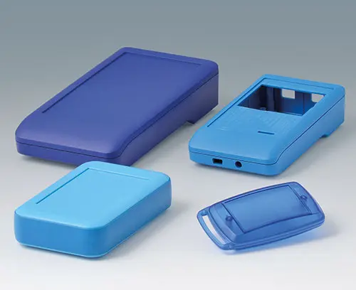 Handheld enclosures in special color blue
