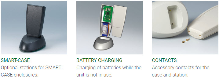 Small handheld enclosures with stations