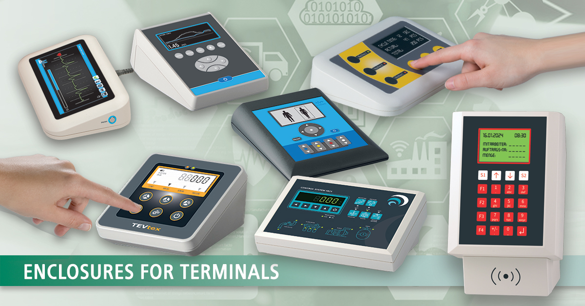 Specifying enclosures for electronic terminals